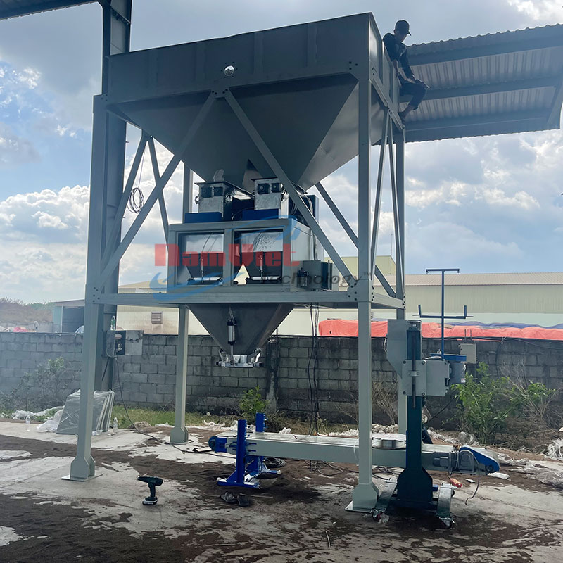 Cân đóng bao hạt 2 phễu cân PM02